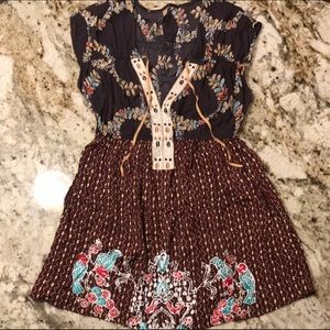 Free people size small multicolored blouse